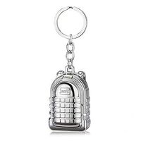 LINGAN USB Lighter Coil Pendant Cigarette Lighter Keyring Portable Mini Lighter Rechargeable Flameless Windproof Backpack Keychain Lighter Metal for Men Women (Silver)
