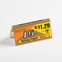 25 Packs Good Times 1 ½ Size Rolling Paper + 1 XL Beamer Doob Tube + Beamer Smoke Sticker