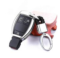 YUWATON Car Remote Key Cover Key Case Key Chains for Mercedes-Benz Accessories A Class B Class C Class Class E Class G Class Key Case CLA GLA GLC GLE GLS GL ML Key Cover Key Case(Silver)