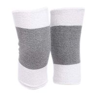 Healifty Elastic Knee Support Knee Support Elastic Weave Sleeves Kneecap Thicken Warm Kneepad for Sports Cycling (White and Grey)