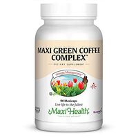 Maxi Health Kosher Green Coffee Bean Complex with Green Tea Extract Diet Support Capsules, 90 Count