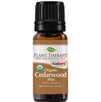 Plant Therapy Cedarwood Atlas Organic Essential Oil 100% Pure, USDA Certified Organic, Undiluted, Natural Aromatherapy, Therapeutic Grade 10 mL (1/3 oz)