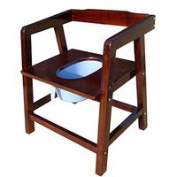 ZBYXZIGJ Elderly Bedside Commode Chair Solid Wood Toilet Chair Easy to Move Height Adjustable
