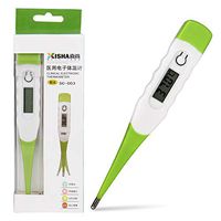 Medical Termometro Fast Read Top Oral, Rectal and Underarm Temperature Thermometer Flexible Tip for Adults Kids Elderly Clinical Baby Waterproof Thermometer with Fever Indication Green