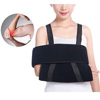 Huiuk Arm Sling Fractured Elbow Support Brace,Wrist Shoulder Injury Pain Relief and Support,One Size- Unisex,Black