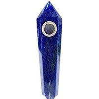 4"-5" Synthetic Lapis Luzuli Hand Pipe w/Metal Bowl