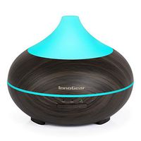 InnoGear 150ml Aromatherapy Essential Oil Diffuser Wood Grain Aroma Diffusers Cool Mist Humidifier with Timer Adjustable Mist 7 Color Changing Night Lights Waterless Auto Shut-off