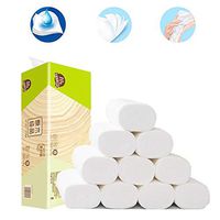 FCOZM Toilet Paper Ultra Soft 10 Rolls Toilet Paper Bulk Quantity 3-Ply Toilet Tissue Comfortable Bath Tissue Paper for Face Commercial Household Office (Blue)