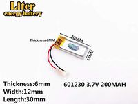 3.7V 100mAh 601216 Lithium Polymer Ion Rechargeable Battery Lithium Polymer Li-Po Battery for MP4 GPS MP3 Bluetooth Stereo DIY Gift