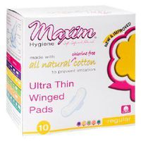Maxim Natural Daytime Ultra Thin Winged Pads, Unscented - 10 ea (pack of 3)