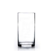 WGV Cylinder Vase, 4" W x 8" H, Floral Container, Glass Candle Holder Centerpiece Planter Terrarium for Wedding Party Event, Home Office Decor, Clear, 1 Piece