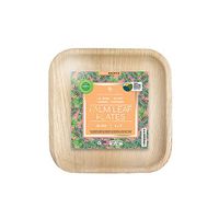 Palm Fridays Ecoware | Palm Leaf Plates 6" Square (100 pack) | USDA Certified | Heavy Duty | Stronger Than Wood or Bamboo | Compostable & Biodegradable | Party Plates