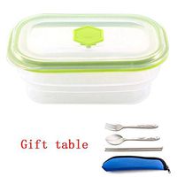 Home big wrist Bento Box Portable Folding Lunch Box Microwave Oven with Lid Sealed Leakproof Tableware Silicone Storage Box White Decorative hotel retro soup bowl