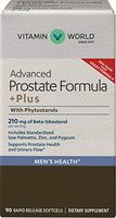Vitamin World Advanced Prostate Formula +Plus with Phytosterols 90 Softgels, Advanced Prostate Formula, Saw Palmetto, Zinc, and Pygeum, Rapid-Release, Gluten Free
