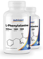 Nutricost L-Phenylalanine 500mg; 180 Capsules (2 Bottles)