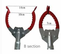 DDPP Old People Avoid Bending and Picking Up Objects Thick Aluminum Alloy Picking Trash Picking Tools and Sanitation Sanitation Household Extended Picker Clips,B