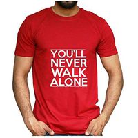 Xia&Han Men's Comfy Crewneck Shirts Short Sleeve Letter Printed Top Summer Tee Casual Blouse Slim Fit Red