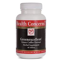 Health Concerns - Greenexcellent - Green Coffee Extract Chinese Herbal Supplement - Promotes Weight Loss - with Greenexcellent (Proprietary Green Coffee Extract—Decaffeinated) - 60 Count
