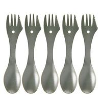 LIOOBO 5pcs Spork Spoon Fork Combo Plastic Cutlery Utensils Flatware for for Kitchen Bar Restaurant Outdoor Camping Picnic