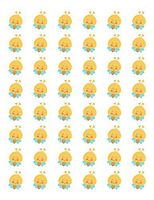 HotSaleStore Sticker Seals 48 Cute Bumble BEE 1 Envelope Seals Labels Stickers 1.2" Round