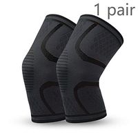 Knee Wraps Support Compression Knee Sleeves Knee Pads,for Arthritis, ACL, Running, Arthritis Pain Relief, Injury Recovery, Basketball and More Sports,2 pcs/Pack (black-pair, XL)