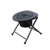 Feceyq Foldable Commode Chair, Easy to Install Without Tools, Soft Cushion, Suitable for Elderly and Pregnant Women