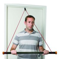 CanDo Overdoor Pulley with Bar and Tubing, Red, Light