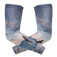 LEVEIS Love Dolphins Arm Sleeves UV Protection for Men Women Sunblock Protective Gloves Running Golf Cycling Driving Long Arm Cover 1 Pair