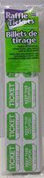 Green Raffle Tickets 250 Count Prefolded - Made in USA!