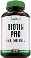 BIOTIN PRO with Calcium. Potent Formula (10,000 mcg.) Best Product for Hair, Skin and Nails. Natural Anti Aging, Antioxidant Support Supplement, Vitamin H, B7 Complex for Health, Growth & Protection
