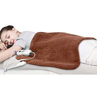 Tech Love XXL Electric Heating Pad for Neck Shoulder and Back Pain Relief with Fixation Strap Moist Heat Pad with Auto Shut Off Extra Large 20" x 28" Coffee