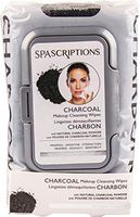 Spascriptions Charcoal Makeup Cleansing Wipes, 60 Ea, 60count