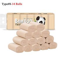 NAIZEA 6-14 Rolls Toilet Paper, Essential Multifold Paper Towels, Bath Tissue Family Roll Paper Ultra-Soft Tissue, Professional Series Premium White Soft 4 5 Ply Standard Rolls for Household (14)