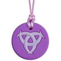 Munchables Celtic Knot Sensory Chew Necklace for Munchables Celtic Knot Sensory Chew Necklace for Adults, Teens and Older Children (Purple)