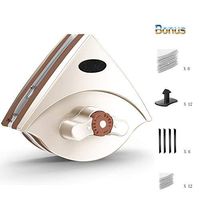 Double-Sided Magnetic Glass Wiper Cleaner Five-Gear Adjustable Magnetic Force for Double Glazed Windows Thickness 0.2"-1" (5-25mm) Magnetic Window Cleaner Wiper Glass Washing Cleaning Tool Brush