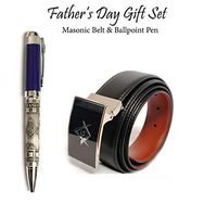Fathers Day Masonic Belt and Pen Gift Set