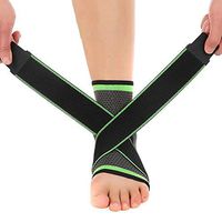 Fairyshop Ankle Brace – Active 2 Ankle Support Braces，Sports Ankle Protection - Compression Sleeve with Adjustable Strap， Basketball Outdoor Climbing， for Women Men - Green XL