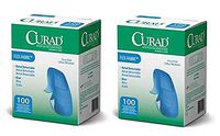 Curad Woven Blue Detectable Bandage, 100-Count (Pack of 2)