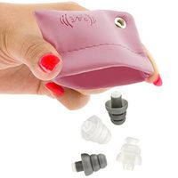 Rave High Fidelity Ear Plugs: HiFi Hearing Protection for Music, Concert; Noise Reducing Earplugs Help Stop Tinnitus; Ear Buds Filter Noise for Ear Protection (Pink Case) (2 Pairs - 19/25 Decibel)