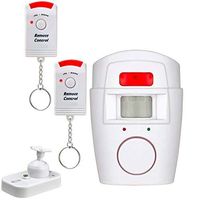 Mbangde Wireless Security Alert Alarm Indoor/Outdoor Wall Mounted PIR Infrared Motion Sensor Detector Anti-theft System Kit With 2 Remote Controllers 105dB for Driveway Garage