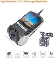 KWONGLUNG 2Inch Dual Dash Cam, HD1080P 170 Degree Wide Angle Dashboard Camera Recorder with G-Sensor,WDR,Loop Recording,Super Night Vision Front and Rear Vehicle Camera