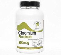 Chromium Picolinate 800mcg ~ 200 Capsules - No Additives ~ Naturetition Supplements