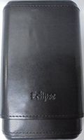 1 Eclipse Brand S Series Black Luxury Leatherette Cigar Case with Cedar Lining. S3367Bk