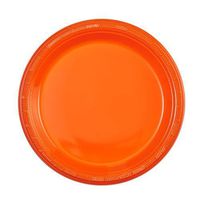 Party Dimensions 7" Plastic Plate, 15 Count, Orange
