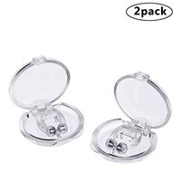 Anti snoring Devices Solution clipple Silicone Magnetic Anti Snore Transparent Silicone Stop Snoring Silicone Magnetic Anti Snore Clip Snore Stopper Nose Clip Stop (2pck)