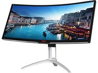 AOC Agon AG352UCG 35" Curved Gaming Monitor, 1800R, WQHD 3440x1440 VA Panel, G-SYNC, 100Hz, 4ms, DisplayPort/HDMI (Renewed)