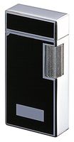 Sarome Flint Lighter SD1-37 Silver 2-side black lacquer