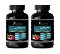 Blood Pressure Optimizer Supplement - MEGA ANTIOXIDANT Advanced Complex - Extra Strength - Mangosteen Extract - 2 Bottles 120 Capsules