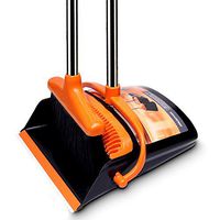 Broom and Dustpan Set/Dust Pan and Broom, Light Weight Broom Combo Set with 52" Long Handle for Home Kitchen Room Office Lobby Floor