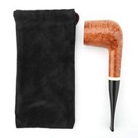 Jacksking Smoking Pipe,9mm Handmade Bruyere Wood Straight Stem Tobacco Pipe Portable Smoking Cigarette with Filter